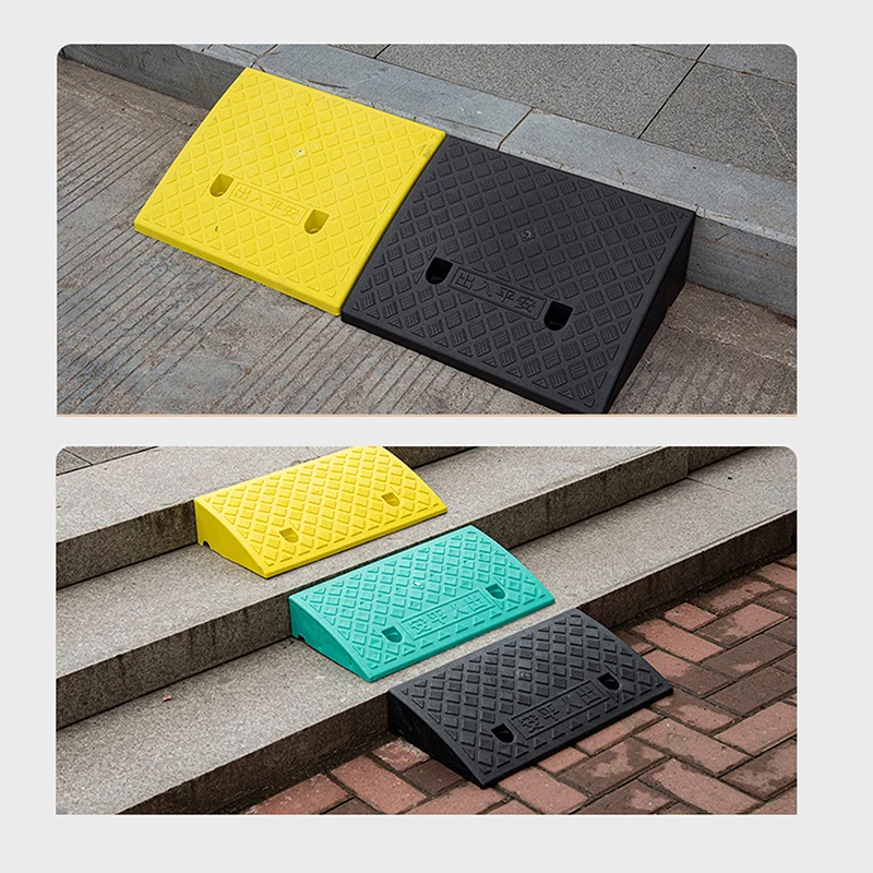 Rampa de umbral de plástico de 30/40/50MM de altura, rampa Kerb antideslizante para coches, bicicletas, sillas de ruedas, acceso suave, 1 ud.