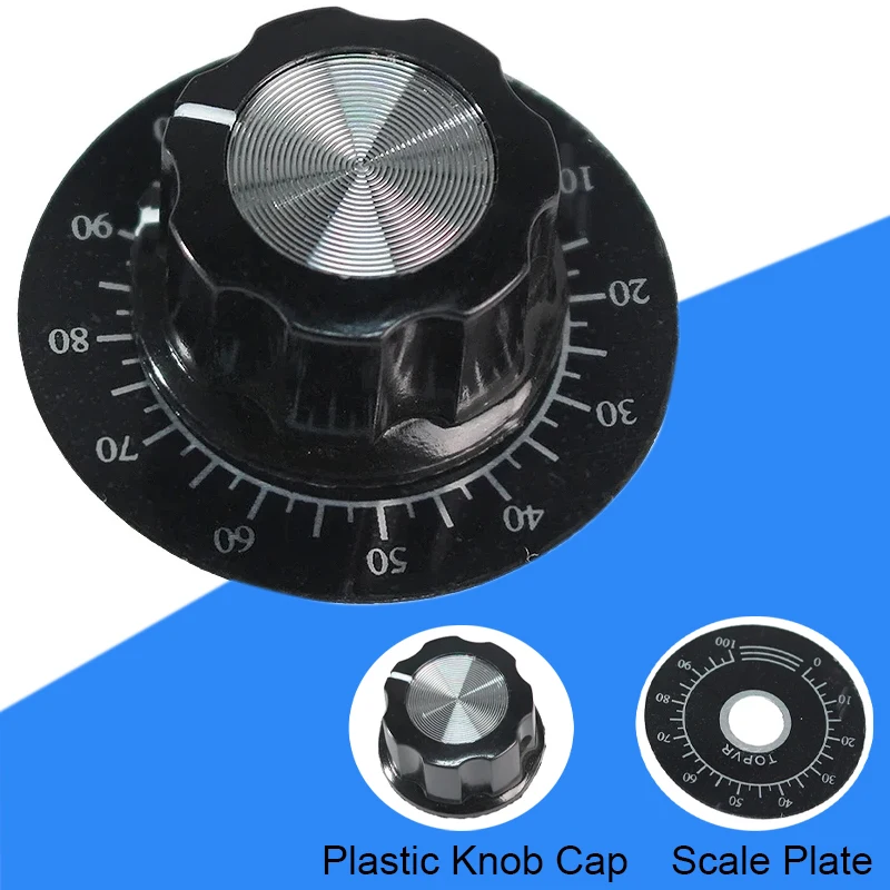 

1 комплект MFA03 комплект ручек потенциометра-прецизионная цифровая шкала циферблатная ручка бакелитовая ручка со шкалой лист для электронных проектов