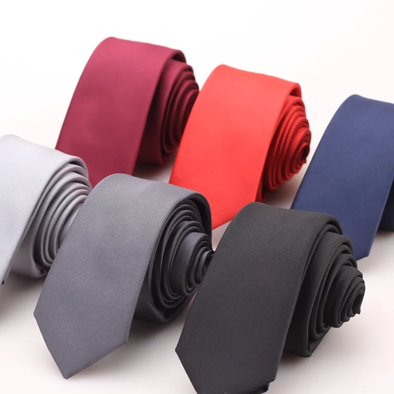 

Japanese and Korean Style 5CM Pure Color Glossy Tie Men's Fashion Accessories Groom Wedding Casual Narrow Tie