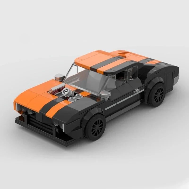 

Hot MOC City Champions Oldsmobiled 442 Custom Car Supercar Building Blocks Technique Creative Racing Garage Brick Toy Present