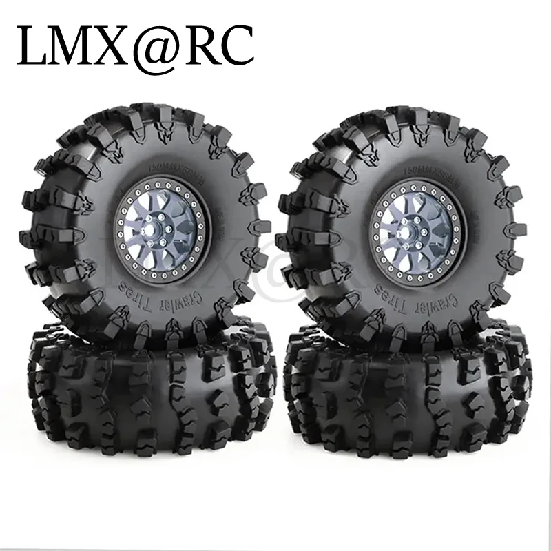 4-teiliges 150 mm 2,2" Metall Beadlock Felgenreifen-Set für 1/10 RC Crawler Car Axial SCX10 Pro Wraith Capra RR10 RBX10 TRX4