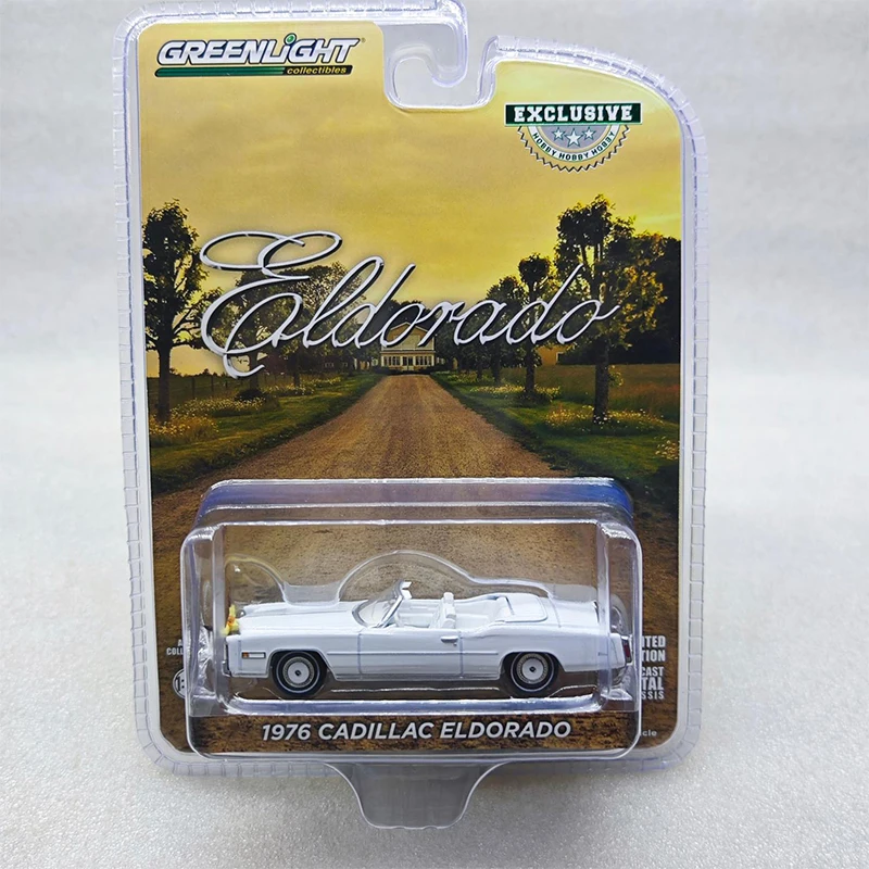 Green light 1:64 California low-profile series 1976 Eldorado convertible Ram2500 simulation alloy car model children\'s toy gift