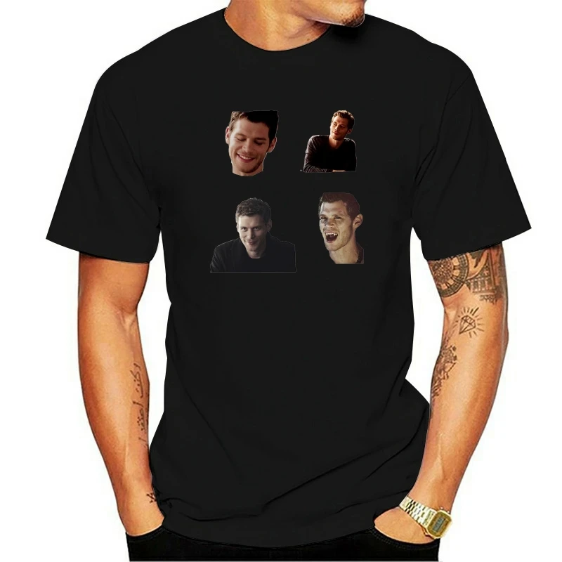 

Классическая футболка Klaus Mikaelson Faces Pack, крутые футболки с рисунком для мужчин, лучшие женские футболки 80-х годов в стиле ретро