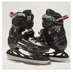 Thickened Thermal Fancy Ice Skate Shoes Speed Sliding Figure Skating Blade Ice Hockey Beginner Adult Teenagers Kids