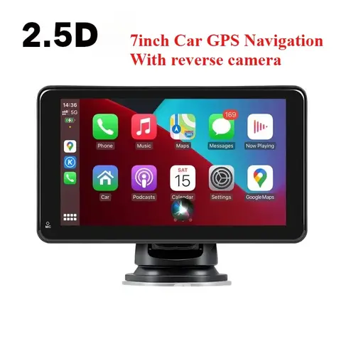 Veclumin 차량용 GPS 내비게이션 C70-D, 휴대용 자동차 스마트 스크린, 무선 MP5 재생 디스플레이, 2.5D HD 디스플레이 터치 스크린, 7 인치