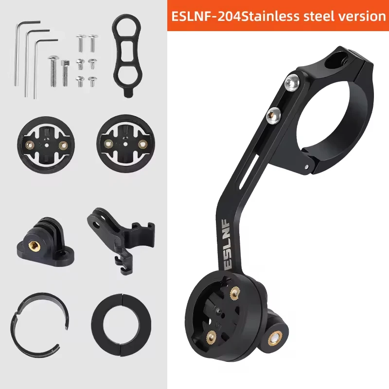 

ESLNF Out Front Stainless Steel Bike Headlight Mount Computer Holder Lamp Support Rack Bracket for Garmin Bryton