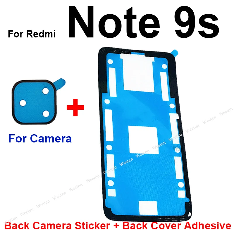 Rear Camera Sticker Touch ID & Back Battery Housing Cover Adhesive Glue For Xiaomi Redmi Note 10 9 8 7 Pro 5G Note 9s Note 8T