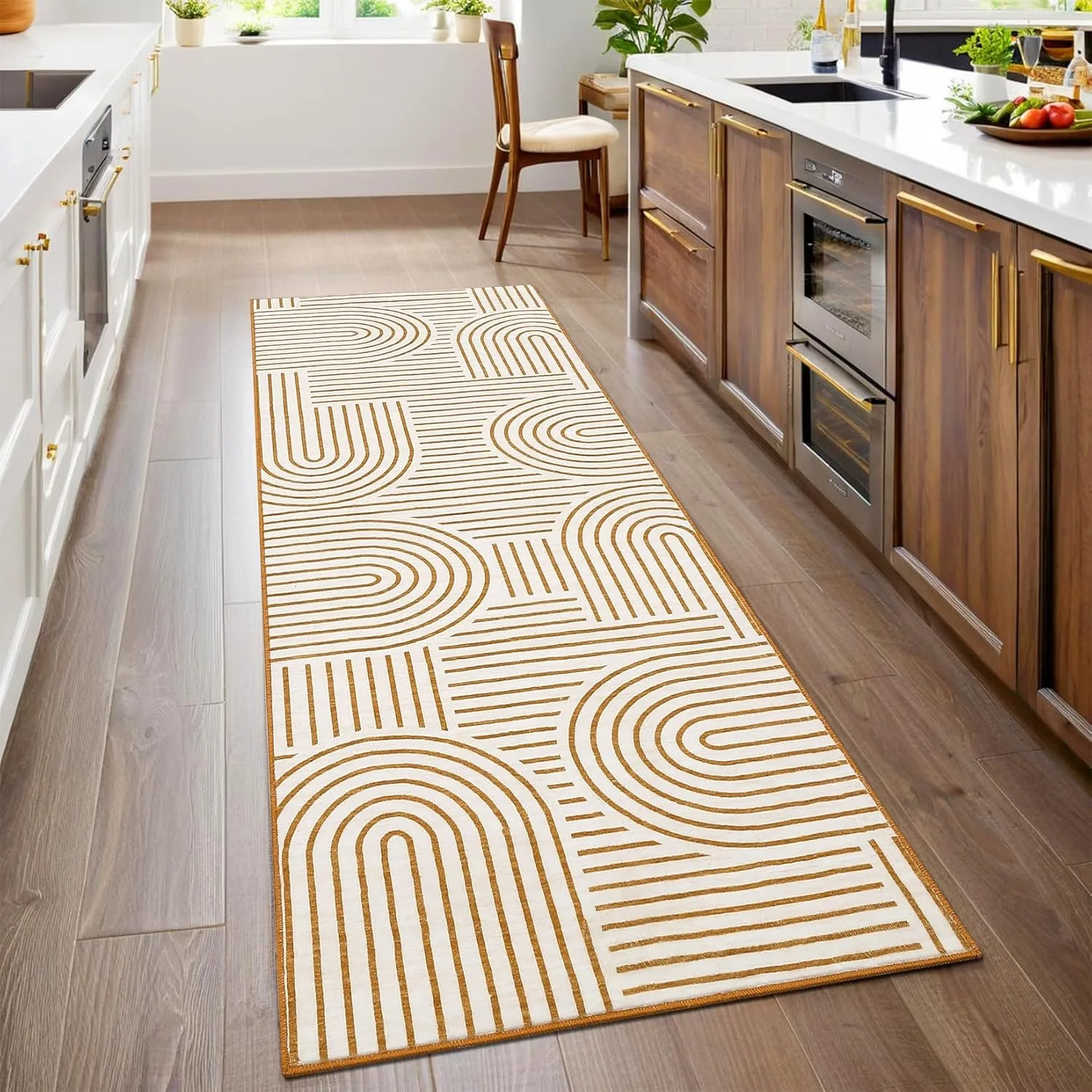 Hallway Carpet Aisle Long Carpest Runway Non-slip Floor Mat Machine Washable Striped Bohemian Style Home Decoration Rug Bedroom