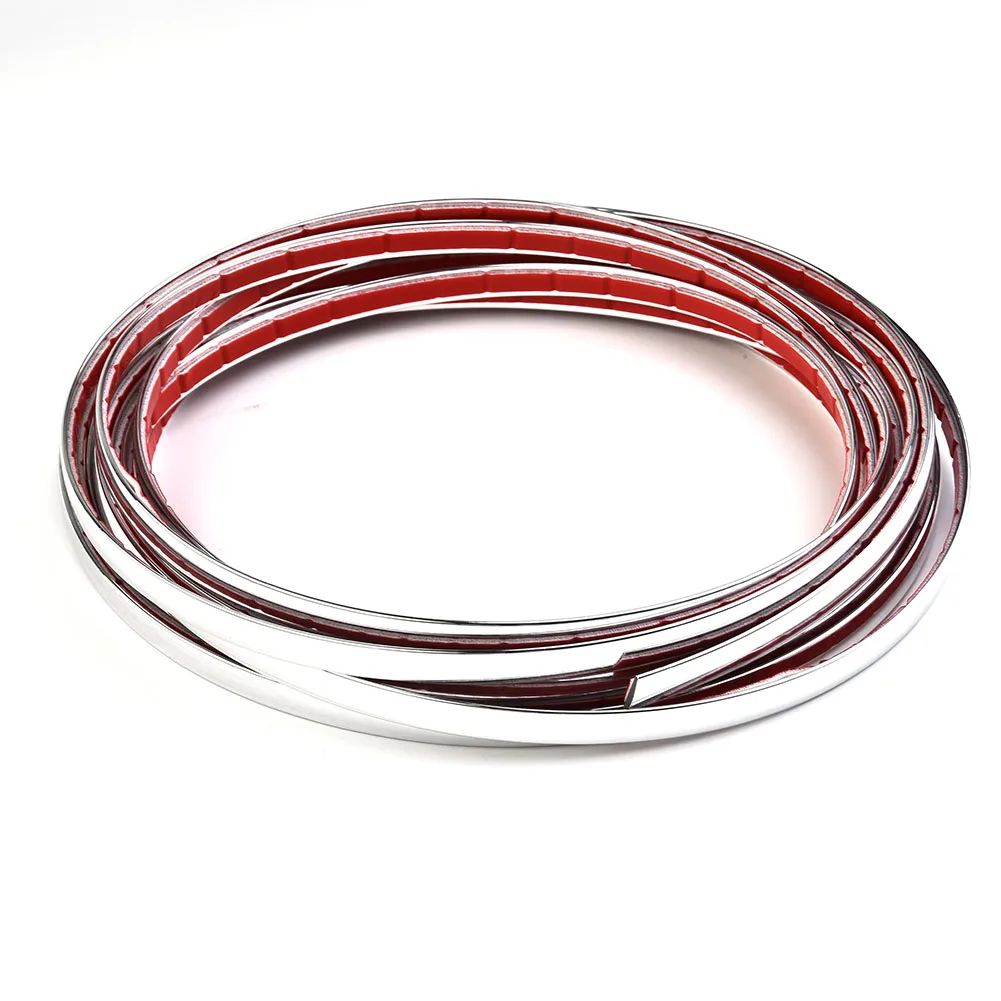 Aesthetic Upgrade with Chrome Trim Tape Features Dimensions of Eight Millimeters by Five Metres in Total Length