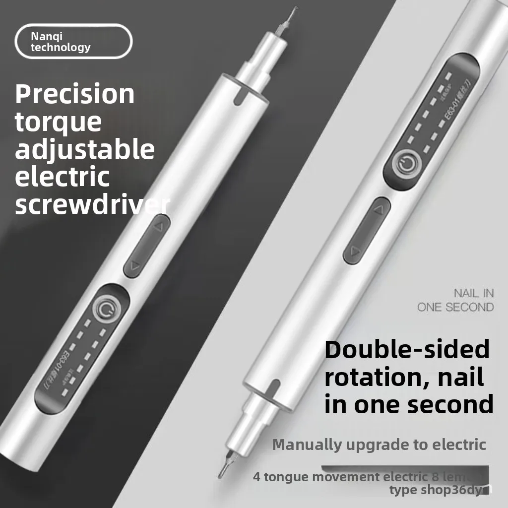 Precision Electric Screwdriver with 3-Speed Torque Control, Rechargeable 3.6V Pen-Style Handle, 10 to 32 Piece Bit Sets for