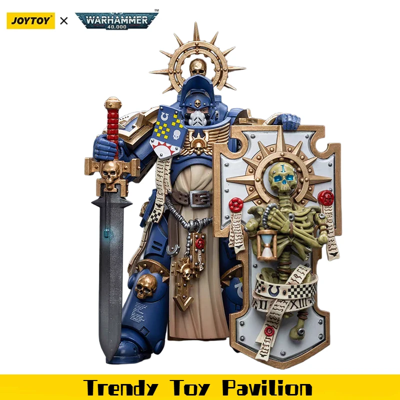 

【JOYTOY】Warhammer 40K Uitramarines Primaris Captain с реликтовым щитом и силовым мечом, игрушки-фигурки 1/18