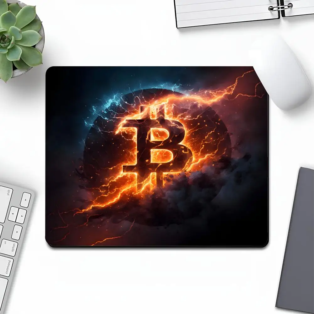Bitcoin Mouse Wholesale Pad Art Gaming Gamer Small Rubber Locking Edge Large Computer MousePad Laptop Desk Pad