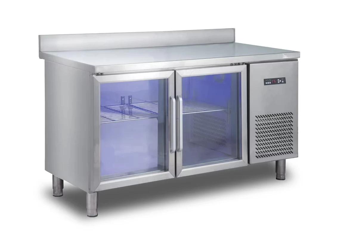 Customizable Commercial bar Refrigerator Counter Refrigerator Glass Door Stainless Steel Door Work Desk Refrigerator