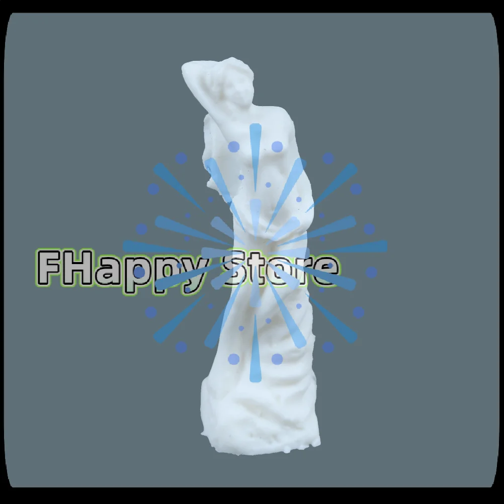 Miniature White Resin Goddess Statue Desktop Decoration Resin Accessories Scene Model Girl Gift