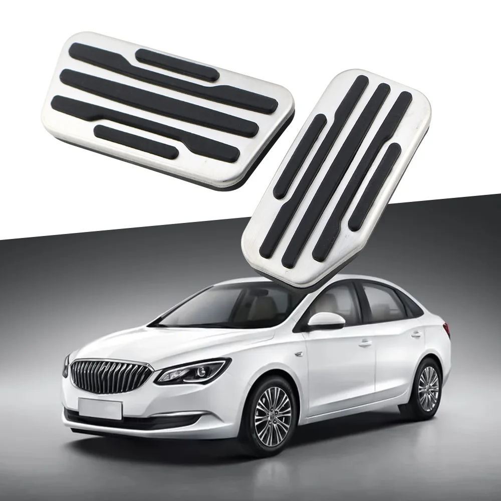 Cubiertas para Pedales de Freno y Acelerador para Chevrolet Monza, CAVALIER 2022 2023 2024, Silverado AT, Pedales de Acero Inoxidable, Accesorios para Auto