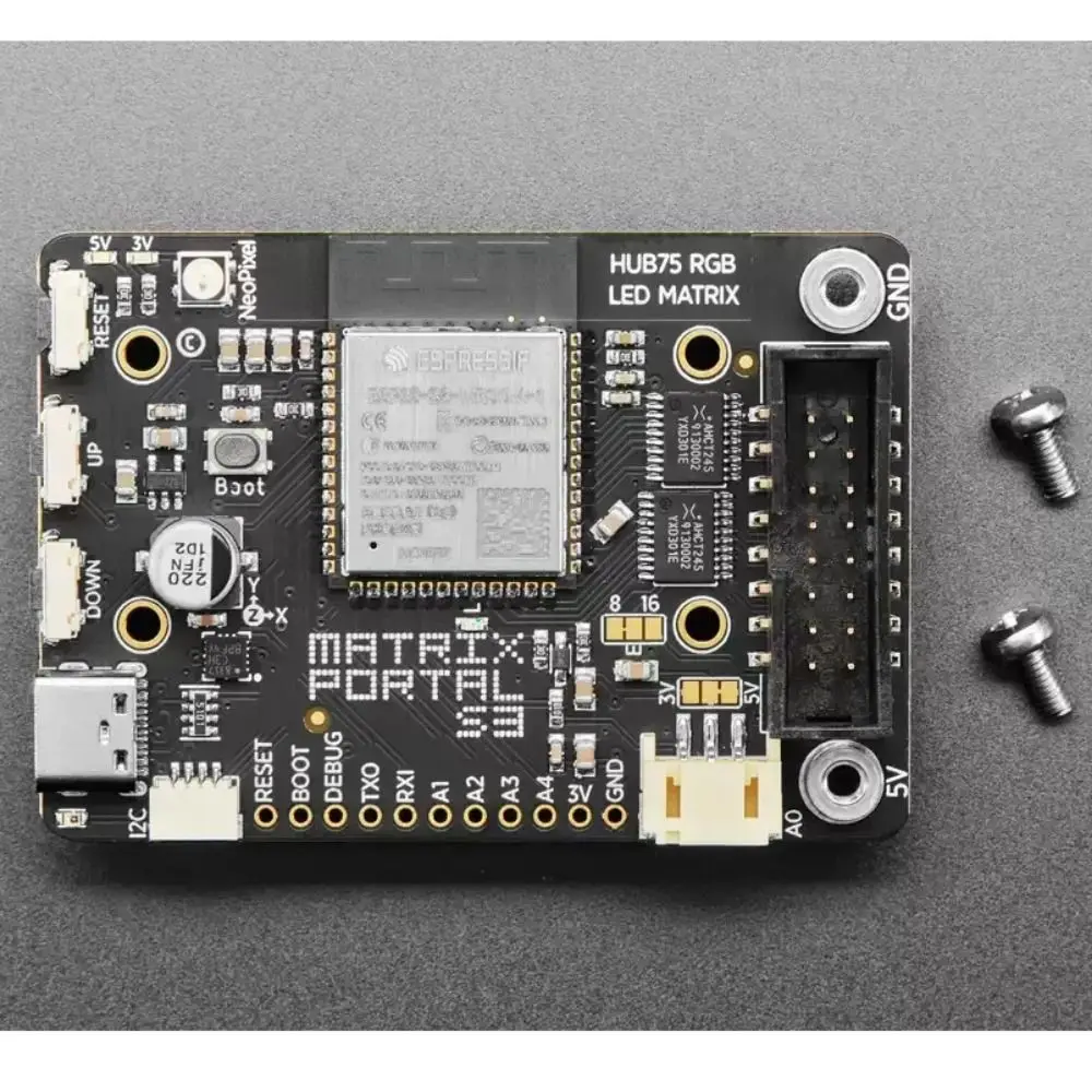 

5778 Matrix Portal S3 ESP32 Based Powered Internet Display Driver CircuitPython Based Internet Display Driver Internet Display