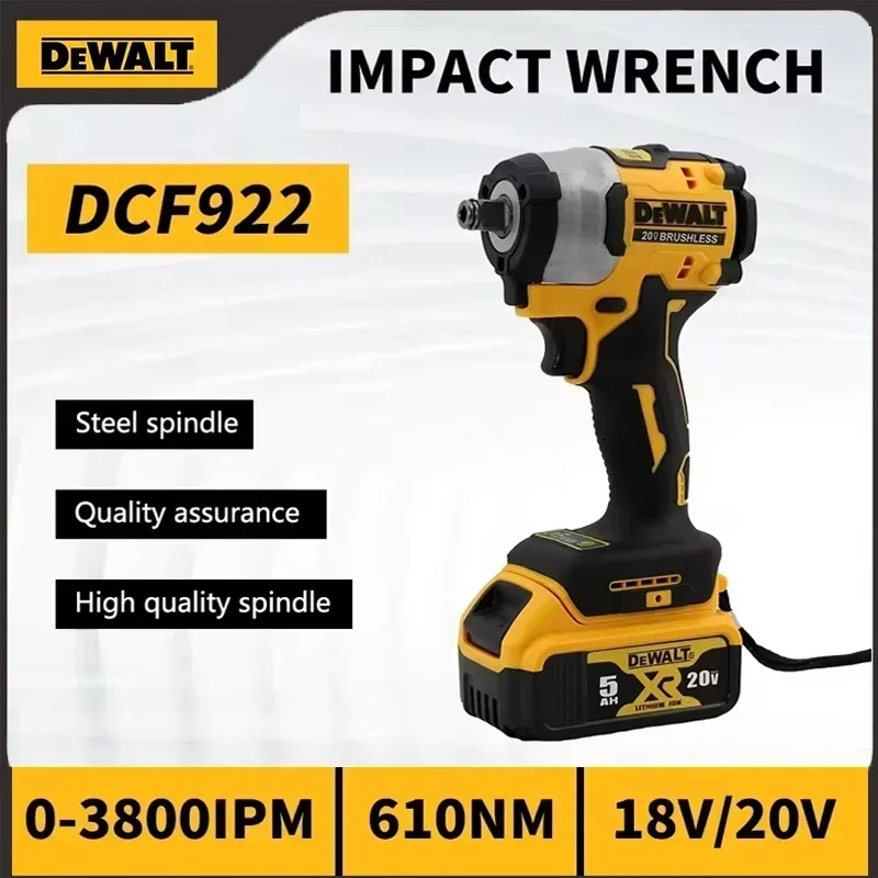 

Dewalt DCF922 Brushless Impact Wrench 610N.m Cordless Driver Large torque Variable Speed Electric Wrench 20V Rechargeable Tools