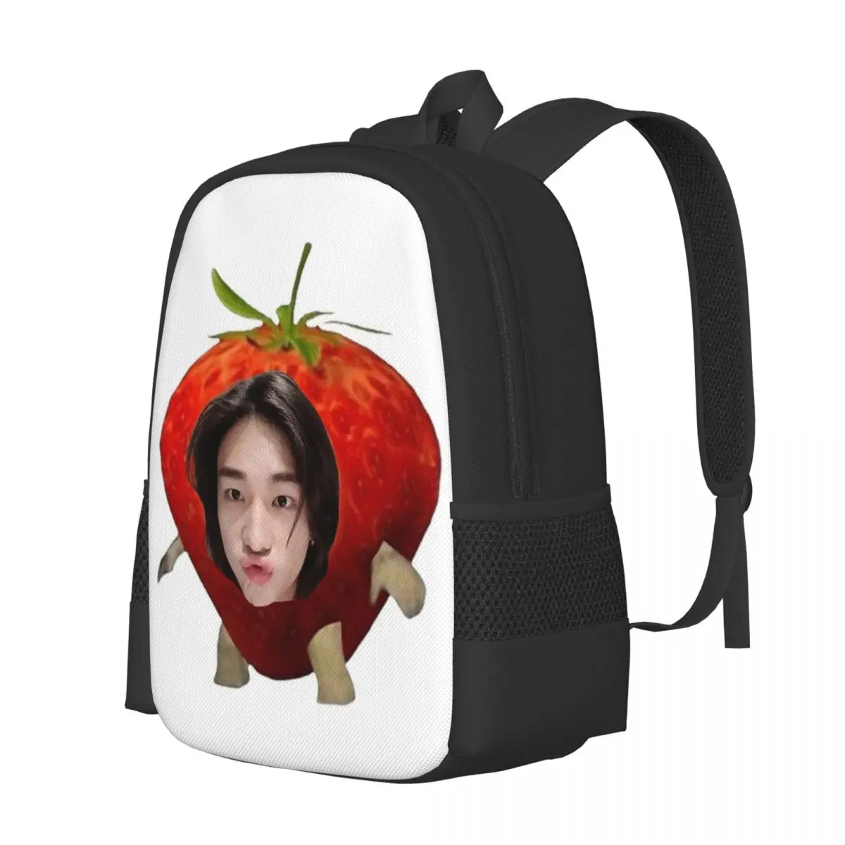 Hyunjin Strawberry Student Backpack School Bag Hiking Travel Daypack for Men Women Fashion Bookbag Shoulder Bags