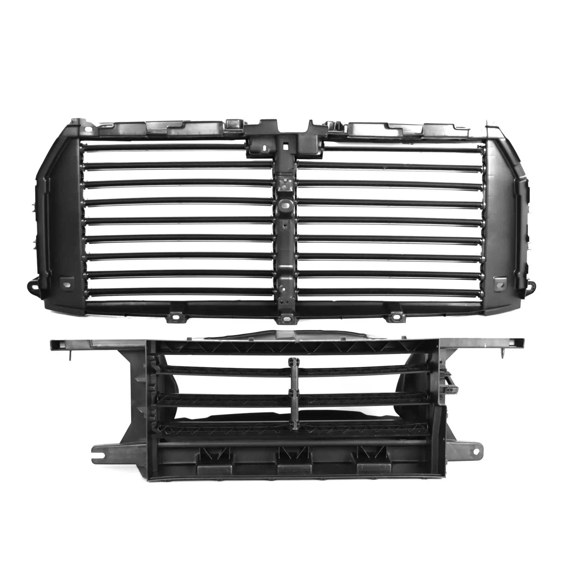 Wind Collecting Hood Cover For Ford Raptors F-150 2015-2017 Front Upper and Lower Radiator Grille Air Shutter Assembly Black