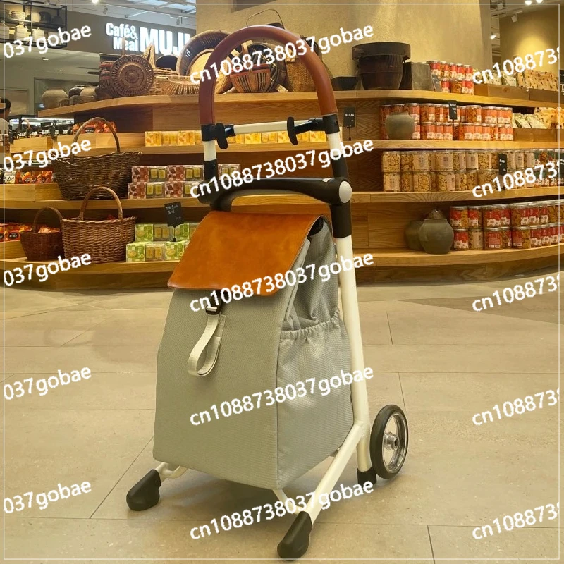 

Lightweight aluminum alloy seat rest waterproof folding queuing shopping exhibition small trolley cart