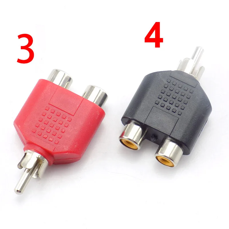 Złącze RCA wtyczkę rozdzielacza 3.5mm do 2 złącze RCA 3.5 męskiej i żeńskiej do AV Audio 2 w 1 zestaw słuchawkowy Stereo słuchawki Dual Adapter Audio