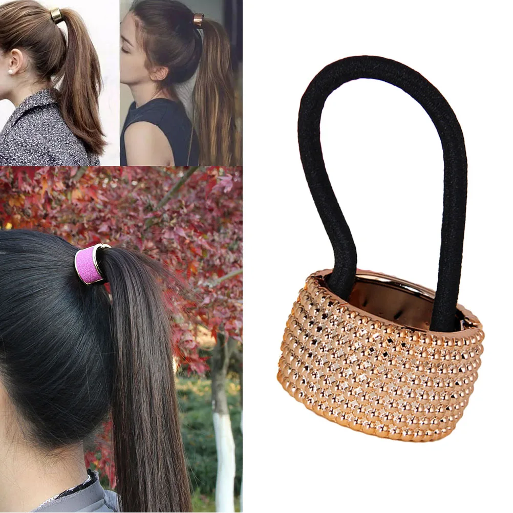 

Glitter Hair Cuffs Elastic Ponytail Holders Decorative Accessories Women Girls Daily Party Use Fashion Hair Bands