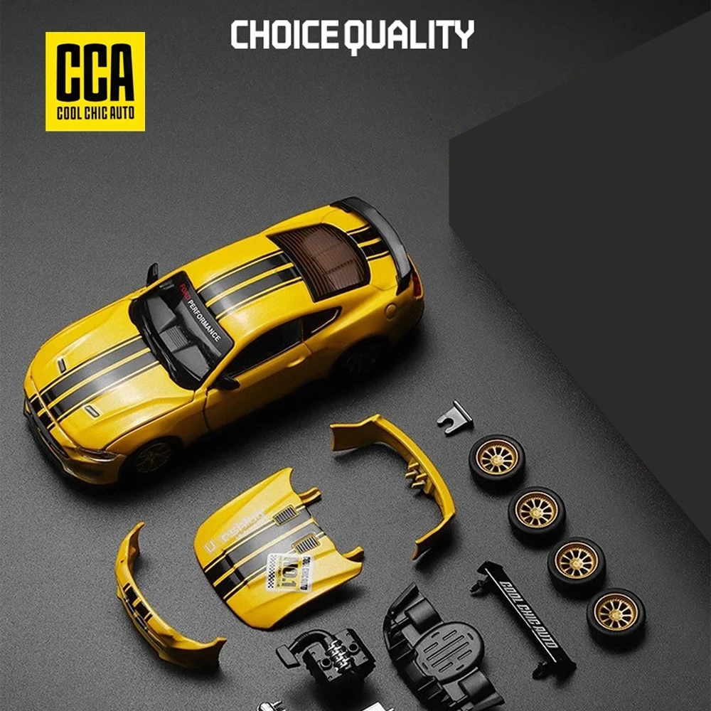 CCA Assembly Model Kit 1/36 Dodge Hellcat 1/43 Ford Mustang Land Rover Suzuki Jimny Toy Car Diecast Alloy Collection Kid Gift