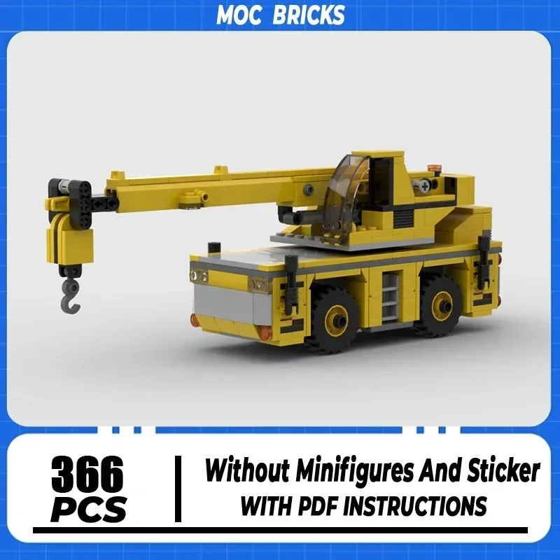 Moc Building Blocks Engineering Vehicle Series Model Technology Brick DIY All Terrain Crane Assembly Toy Holiday Gifts