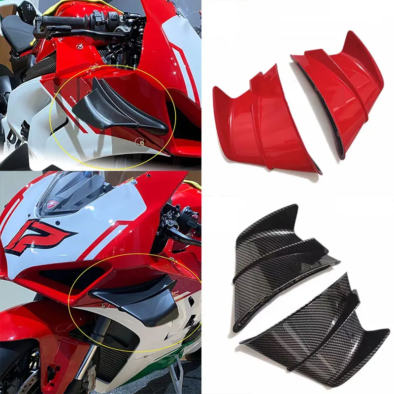 

For Ducati Panigale V4 V4S V4R 2018-2021 2022 Motorcycle Mirrors Winglets Aerodynamic Side Wings Spoiler Fairing Side Fixed Wing