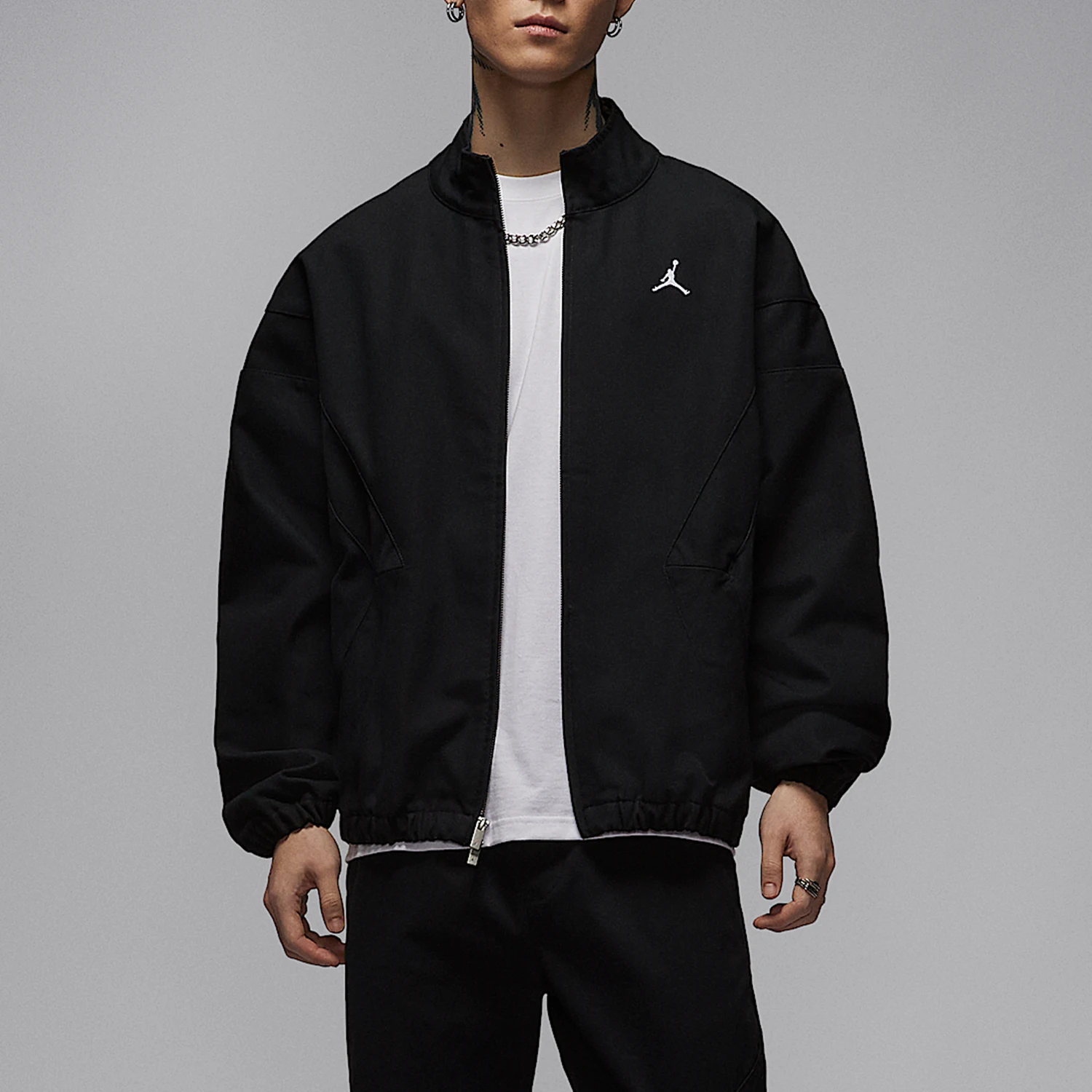 Nike Authentic JORDAN Men's Stand Collar Embroidery Retro Sports Jacket IF1823-010