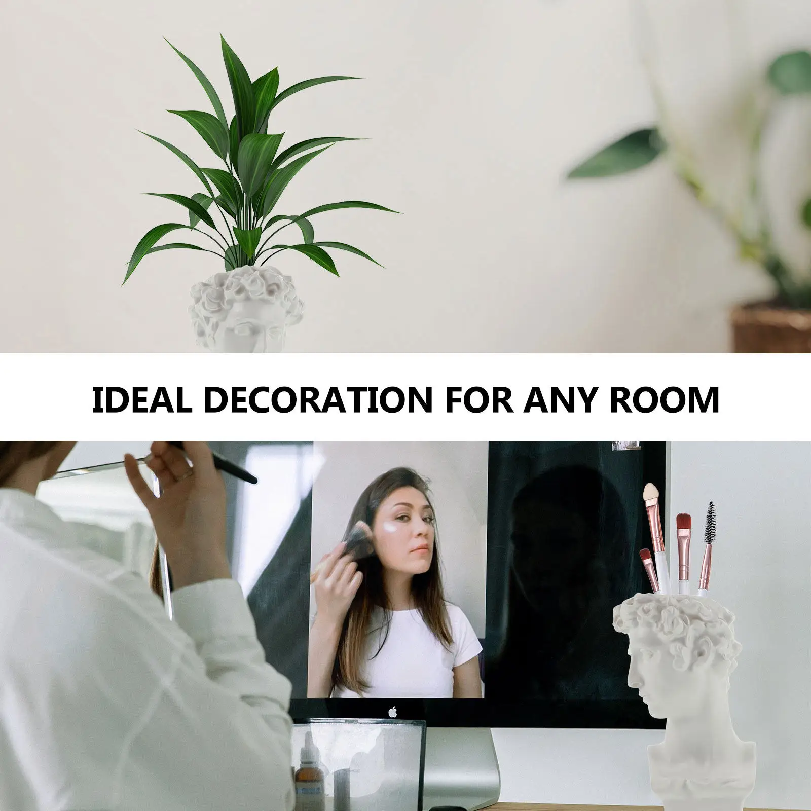 

Ретро-классический держатель для ручек в виде скульптуры, имитация гипса, настольный органайзер, ваза для цветов, подставка для кистей для макияжа, декор для офиса