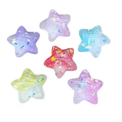 10Pcs/Lot New 22*23mm Resin Mixed Mini Shining Stars Flat Back Scrapbooking Hair Bow Center Embellishments DIY Accessories W59