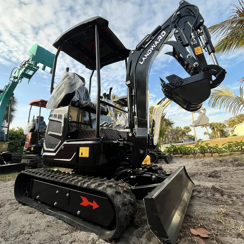 Mini Excavator 1.8 Ton Produsen Excavator Kecil Harga Pabrik Mesin Penggali Untuk Konstruksi Mini Excavator Kompak Kecil Bagger yang Dapat Disesuaikan