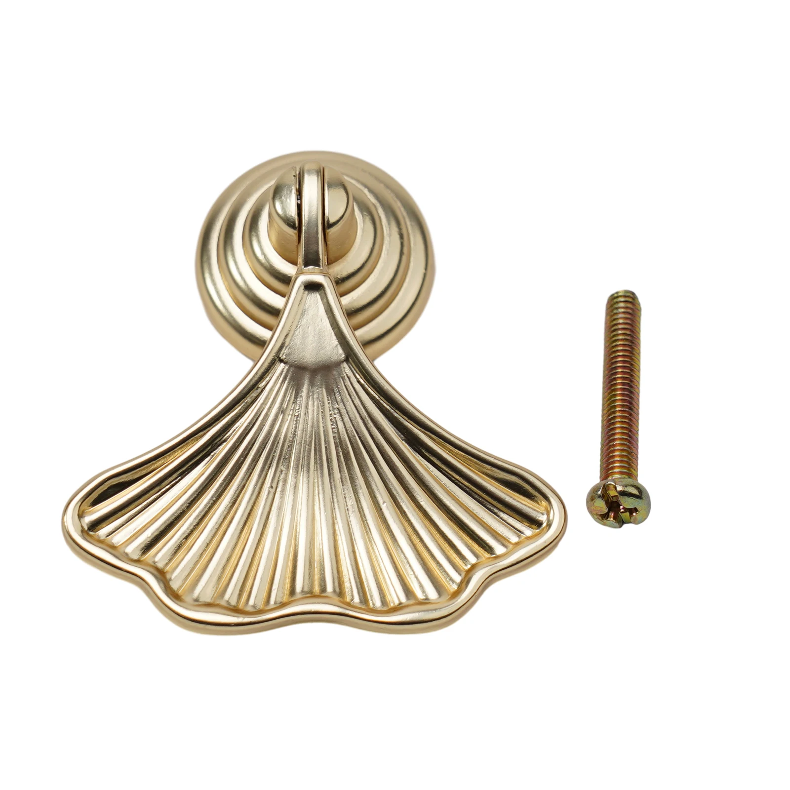 1pc ワードローブドアノブキャビネットプルイチョウの葉スタイル引き出しハンドル家具ハンドルハードウェアゴールデンキャビネット引き出しノブ