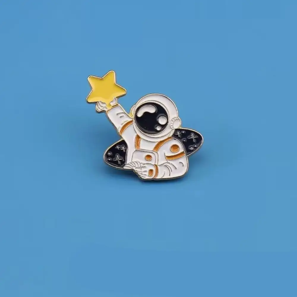 Creative Dripping Oil Astronaut Enamel Pins Star Lapel Pin Brooch Badges Kids