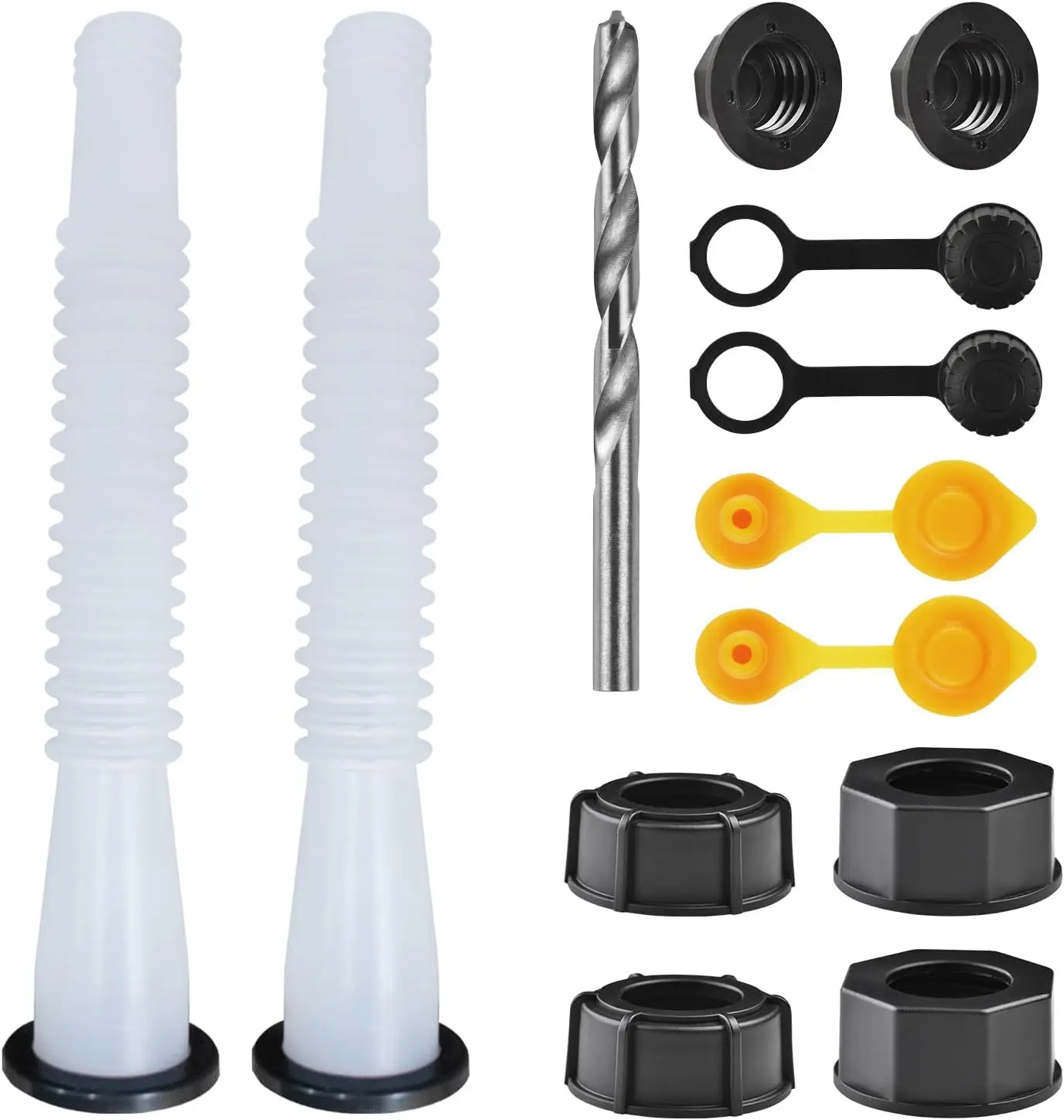 

Gas Can Spout Replacement Kit, 2 Pack Nozzle with Gaskets for 1-10 Gallon Cans, Anti-Overflow Design, Easy to Use