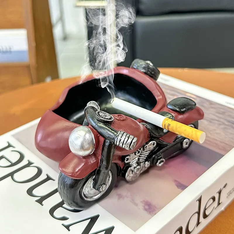 Motorcycle Ashtray Creative Personality Trend Office Ornaments Anti-fly Ash