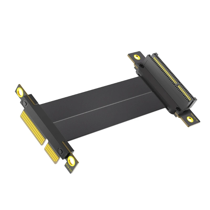 كابل موسع PCIe مع انحناءات مزدوجة 90 درجة لترقيات الكمبيوتر