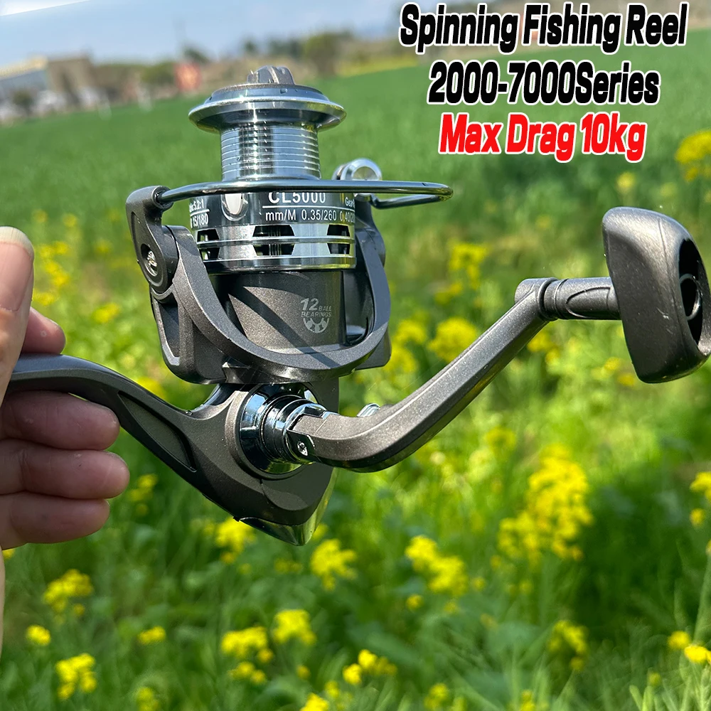 Spinning Fishing Reel 2000 3000 4000 5000 6000 7000 Series Ultralight Max Drag10kg Surfcasting Spinning Reel Saltwater Jigging