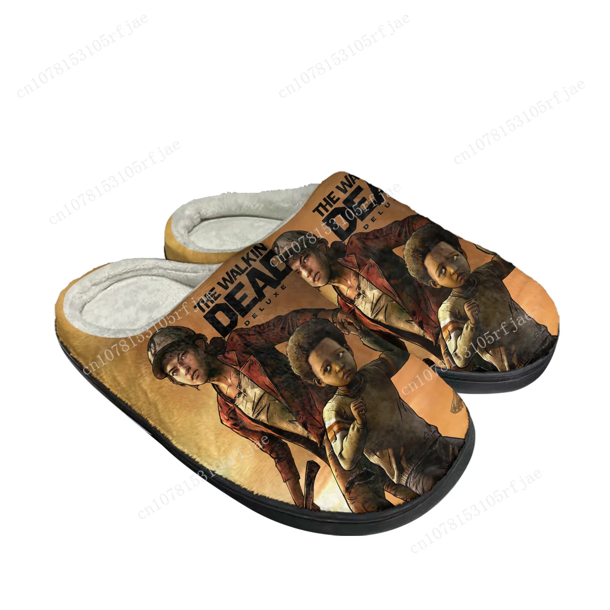 The Walking Dead Home Cotton Slippers Cartoon Game Mens Womens Plush Bedroom Casual Fashion Keep Warm Shoes Tailor Made Slipper