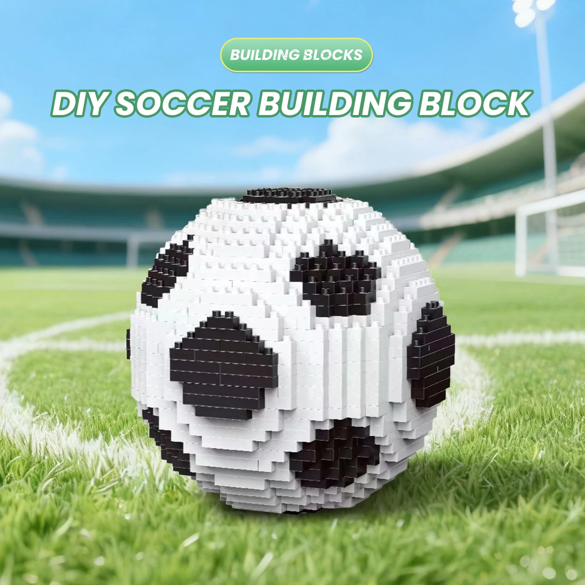 Sport DIY Mini Basketball Building Blocks Soccer Set Creative Assembled Kids Toys Gifts For Sports Fans Desktop Collector Decor