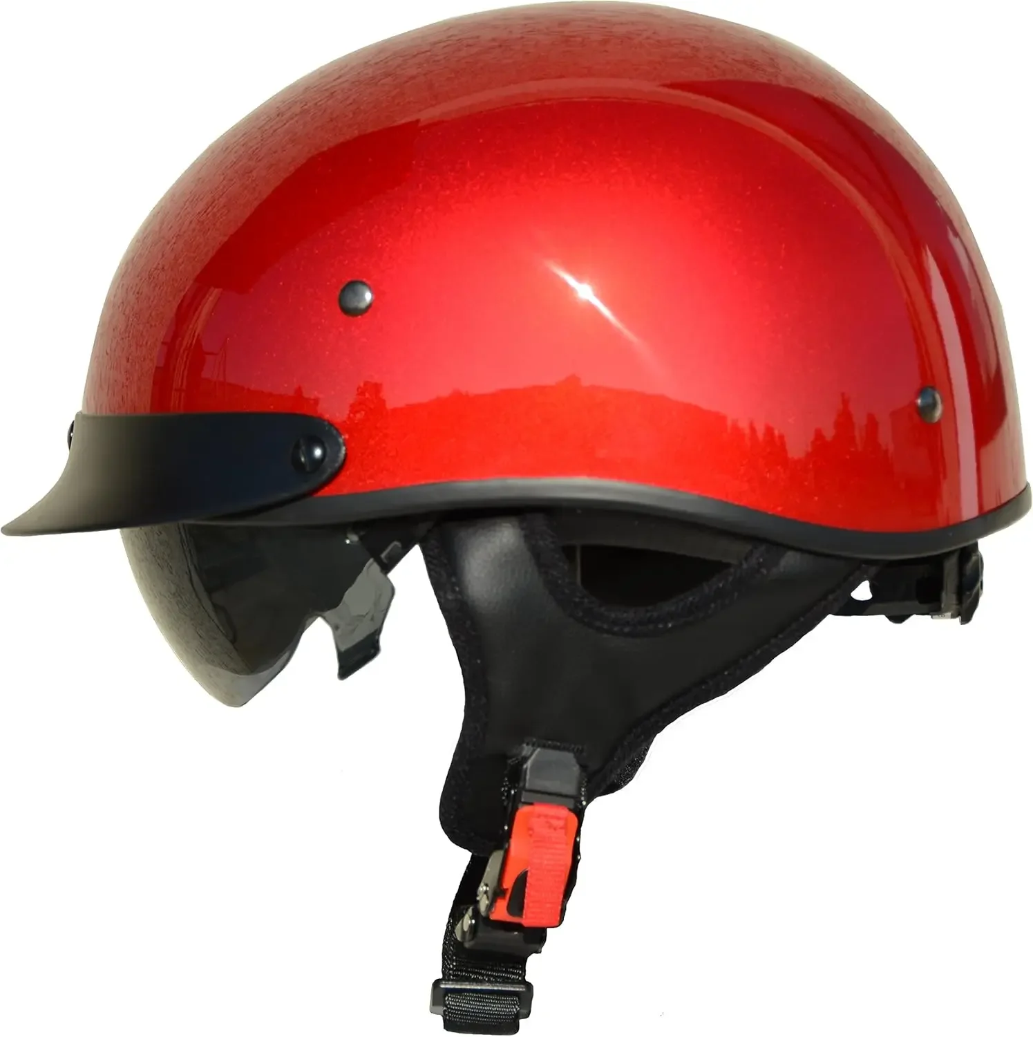 

Large Velocity Red Unisex-Adult Half Size Motorcycle Helmet - Impact Protection and Maximum Comfort for Safe Riding Experience -