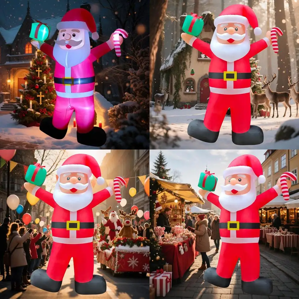 

Giant 12ft Santa Claus Inflatable with LED Lights for Outdoor Christmas Yard Lawn Garden Decor