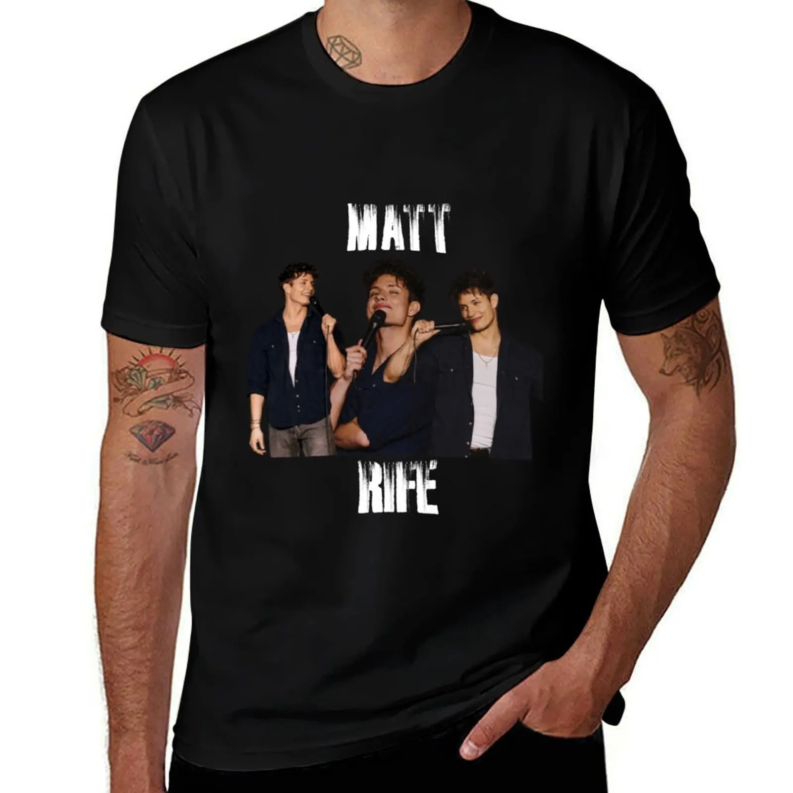 

t-shirt for t man Rife man package black t cotton 100 funny man T-Shirt for percent shirts plain Matt cotton (Comedian) shirt