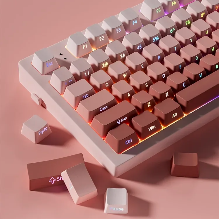 

OEM Profile Gradient Keycaps ISO Enter Side Printed PBT Double Shot Keycap For Cherry MX Switch Mechanical Keyboard Key Caps DIY