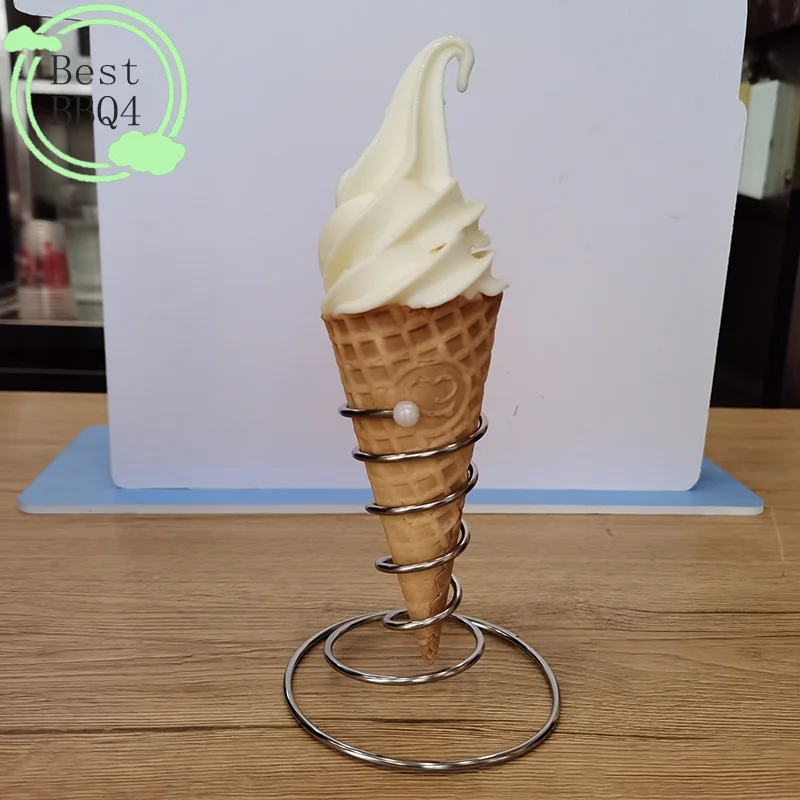 (BBQ4)Ice Cream Cone Holder Display Stand Birthday Wedding With Base Popcorn Restaurant Sushi Hand Roll Sweet Shop Party