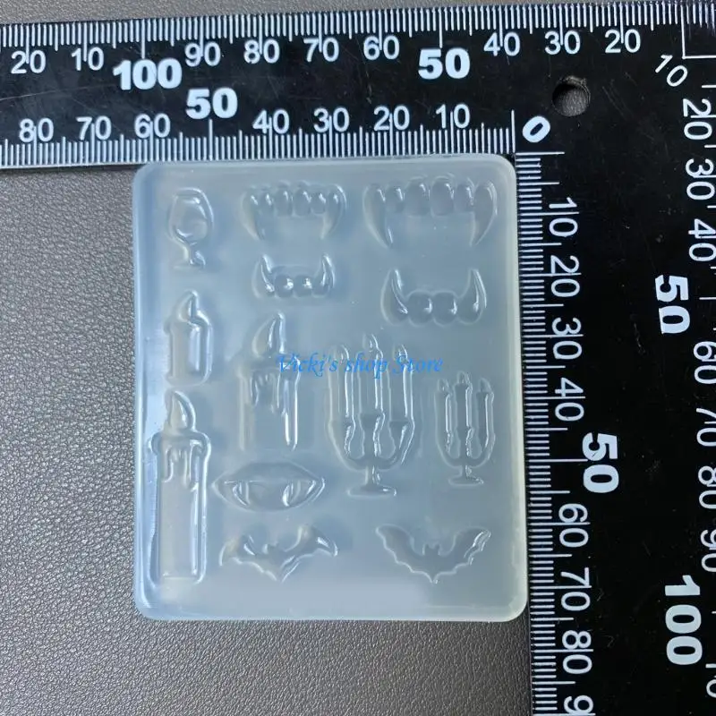 قالب سيليكون من درجة الغذاء قابل لإعادة الاستخدام، مجموعة أدوات صنع الشموع القوطية للديكور المخيف