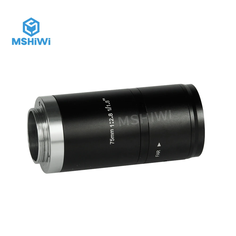 5MP FA 렌즈 고정 초점 75mm C 마운트 1/1.8 "F2.0 수동 아이리스 렌즈 그것의 카메라 산업용 카메라 머신 비전 카메라 렌즈