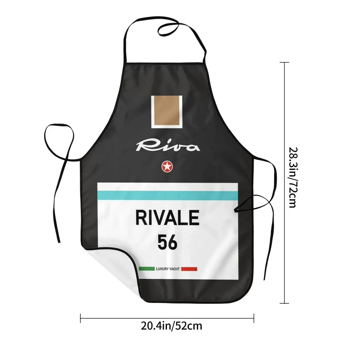 Rivale Riva Aquarama Italy French Riviera Monaco Vintage Apron Chef Cooking Baking Tablier Bib Kitchen Cleaning Pinafore