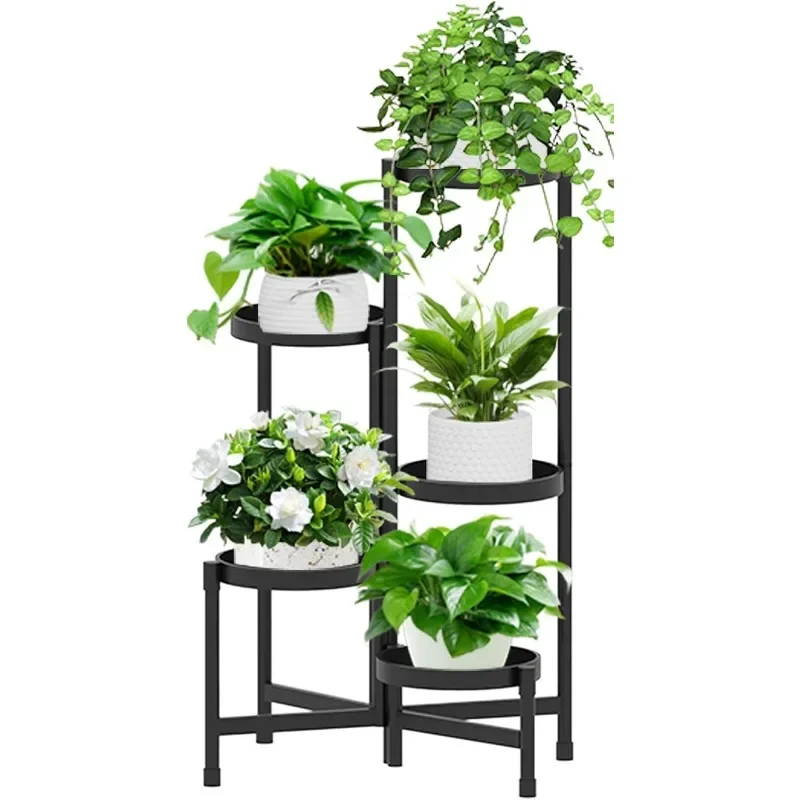 

Plant Stand Indoor outdoor 5 Tier,Foldable Corner Plant Shelf for Multiple Plants,Flower Pot Holder Display Stand